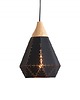 lampy wiszące Lampa wisząca Scandi czarna drewno 28cm