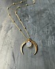 złote naszyjniki Naszyjnik N38  Lunula, moonstone, Ag