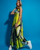 sukienki maxi damskie ARLA - neonowa sukienka maxi
