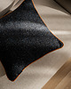 poduszki plecione GRANATOWA PODUSZKA DEKORACYJNA WOOL 45X45
