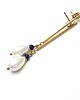 kolczyki pozłacane Kolczyki pozłacane Stick /white pearls/ -  alloys collection