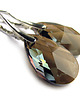 kolczyki swarovski Srebrne kolczyki z kryształami - Bronze Classic