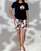 piżamy damskie Piżama Unisex bawełniana w krowe