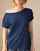 t-shirt damskie Granatowy Oversize