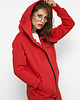 bluza z kapturem damska Bluza z kapturem Delfina w czerwonym kolorze