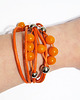 bransoletki - inne Bransoletka - Pomarańcza - sznurki