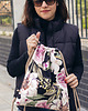 plecaki Welurowy workoplecak damski w peonie