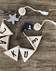 karuzele i girlandy do łóżeczka Podświetlana girlanda z drewna - personalizowana - orka i rozgwiazda