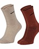skarpetki męskie 2 pary skarpet merino wool do trekkingu beżowe i rude