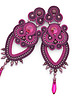 kolczyki soutache Eleganckie kolczyki w kolorze burgundowym