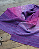 szale damskie UNIKAT szal dziergany (jak tkany) "Pink & Violet"