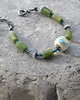 bransoletki wire wrapping Niebieskie plamki   - bransoletka
