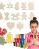 kartki scrapbooking Dekory Drewniane Ozdoby Zawieszki świąteczne Scrapki Kształty MIX 100 SZTUK