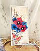 kartki scrapbooking Kartka pełna kwiatów - maki i chabry