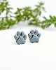 kolczyki ceramiczne Łapki niebieskie- mini ceramiczne kolczyki z łapką