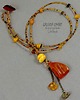 wisiory Bursztyn w naszyjniku stylu BOHO. Zwiewny lekki unikat handmade