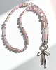 chokery Naszyjnik pinky pink : różowy naszyjnik z kokardką