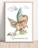obrazy i plakaty do pokoju dziecięcego Dinozaur Tyranozaur - Plakat do Pokoju Dziecka