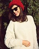 czapki damskie Czapka handmade beanie z wełną merino bulky