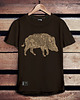 t-shirty męskie Koszulka męska DZIK brązowa