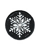 naszywki na ubrania Naszywka naprasowanka ŚNIEŻYNKA CZARNA termoprzylepna haft 4,5cm