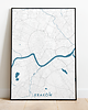 plakaty Mapa plakat - Kraków