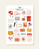 naklejki i wlepy Happy mail - arkusz papierowych naklejek A6