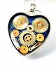 wisiory Wisior Silver heart (Blue) II