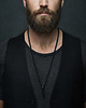 biżuteria męska Black hunter . naszyjnik z kłem, naturalny obsydian