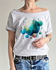 t-shirt damskie Banieczki zielone Szary Oversize