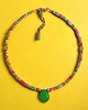 chokery Choker : summer collection : kolorowa muszla, jadeit