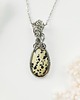 wisiory Naszyjnik Jaspis Dalmatyński stal chirurgiczna wisiorek handmade wirewrapping