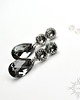kolczyki swarovski Silver night, kolczyki z kryształami Swarovskieg