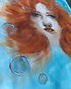 grafiki i ilustracje PROMOCJA! Under the sea obraz akwarela 30x42 syrenka Ariel morze portret