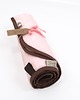 kocyki, kołderki, pościel dla dzieci Kocyk FloppyLove Pink & Brown Tags