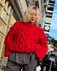 swetry damskie  100% Merino sweter WARKOCZOWY  na drutach