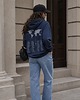 bluza z kapturem damska Zaznacz odwiedzone państwa - granatowa bluza dla podróżnika z kapturem