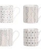 kubki Kubek Porcelanowy 4 szt. Biało Złote
