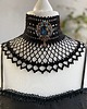 chokery Koronkowy naszyjnik ażurowy retro