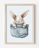obrazy i plakaty do pokoju dziecięcego Plakat Na Ścianę Dla Chłopca Niebieskie króliczki nr. 16