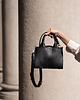 torby na ramię Torebka skórzana - pyton czarny - tłoczona - Glam Bag