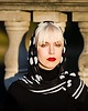 apaszki Czarna chusta vintage w grochy