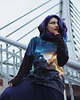bluza z kapturem damska Bluza Cyberpunk Raven