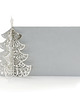 kartki świąteczne Kartka Boże Narodzenie 3D srebrna choinka