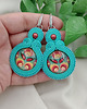 kolczyki soutache Kolczyki soutache łowickie folkowe polski folk