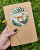 notatniki i albumy Notes patchwork lisek w paprociach