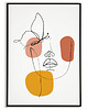 plakaty Plakat KOBIETA kontur abstrakcja linie 0483