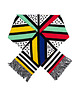 szale damskie Pop art geometryczny szalik bawełna organiczna Kabak