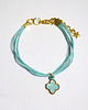 bransoletki na sznurku Bransoletka - Kwiat - sznureczki, jasno turkusowa