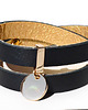 bransoletki skórzane black + gold